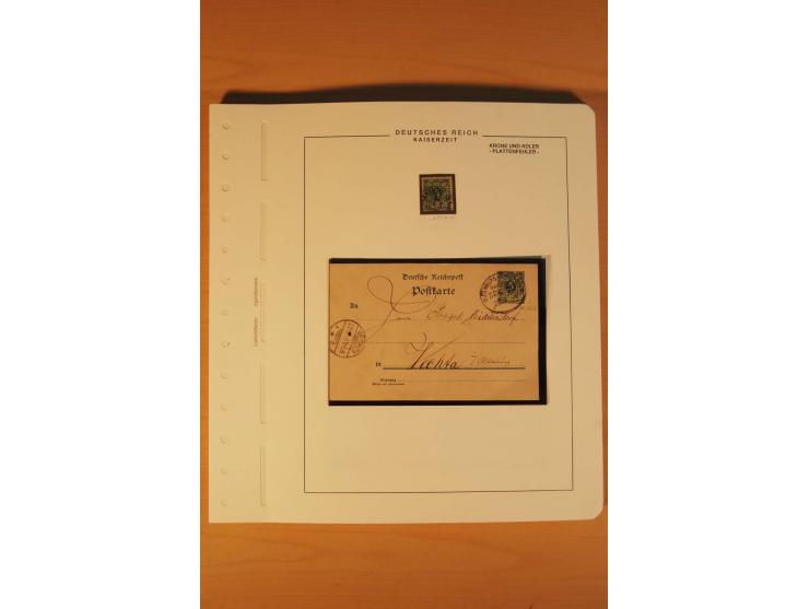 1889/1900 Krone/Adler: Große Forschungs- und Spezialsammlung der Plattenfehler und Fehler nach "Collegium Philatelicum", saub