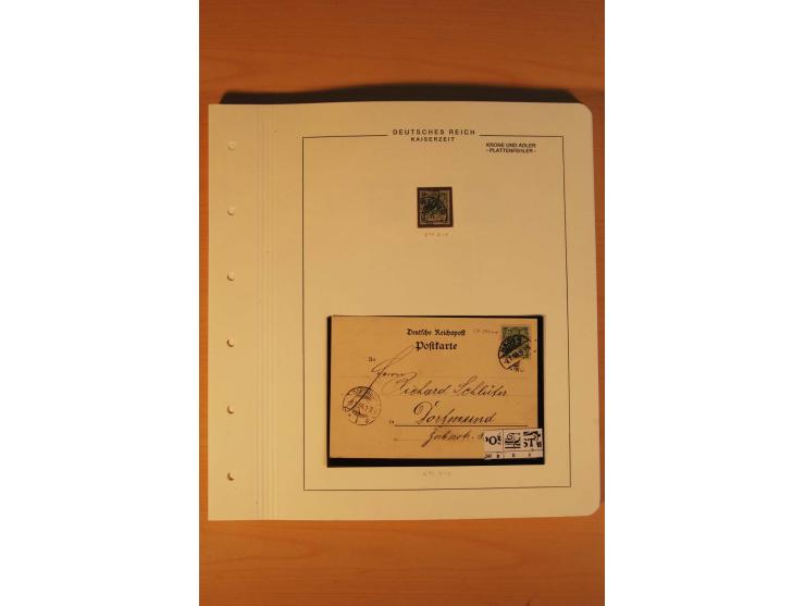 1889/1900 Krone/Adler: Große Forschungs- und Spezialsammlung der Plattenfehler und Fehler nach "Collegium Philatelicum", saub