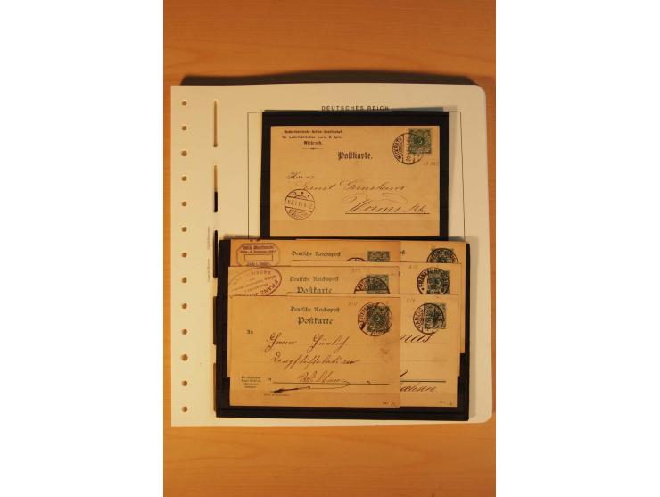 1889/1900 Krone/Adler: Große Forschungs- und Spezialsammlung der Plattenfehler und Fehler nach "Collegium Philatelicum", saub