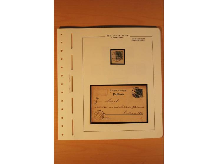 1889/1900 Krone/Adler: Große Forschungs- und Spezialsammlung der Plattenfehler und Fehler nach "Collegium Philatelicum", saub