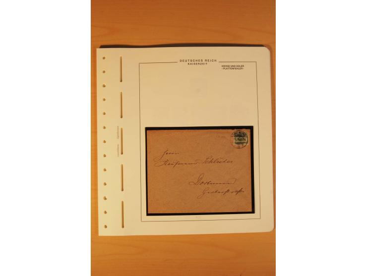 1889/1900 Krone/Adler: Große Forschungs- und Spezialsammlung der Plattenfehler und Fehler nach "Collegium Philatelicum", saub