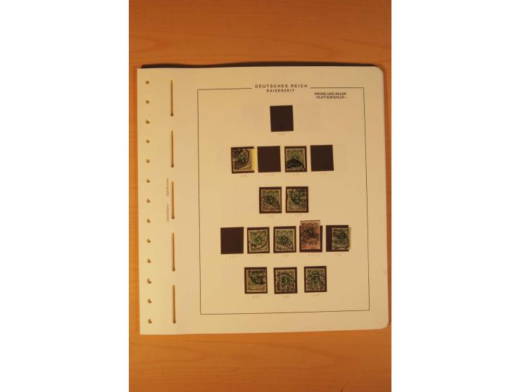 1889/1900 Krone/Adler: Große Forschungs- und Spezialsammlung der Plattenfehler und Fehler nach "Collegium Philatelicum", saub