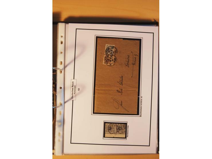 1889/1900, Krone/Adler: große gestempelte Spezialsammlung auf selbstgestalteten Blättern, dabei alle Farben kpl., vielfach me