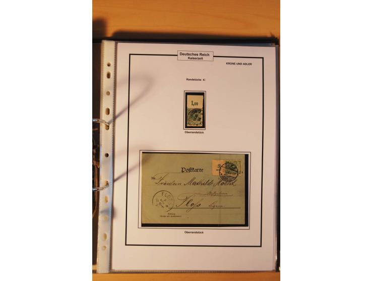 1889/1900, Krone/Adler: große gestempelte Spezialsammlung auf selbstgestalteten Blättern, dabei alle Farben kpl., vielfach me
