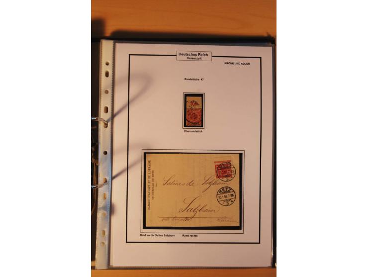 1889/1900, Krone/Adler: große gestempelte Spezialsammlung auf selbstgestalteten Blättern, dabei alle Farben kpl., vielfach me