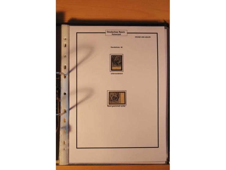 1889/1900, Krone/Adler: große gestempelte Spezialsammlung auf selbstgestalteten Blättern, dabei alle Farben kpl., vielfach me