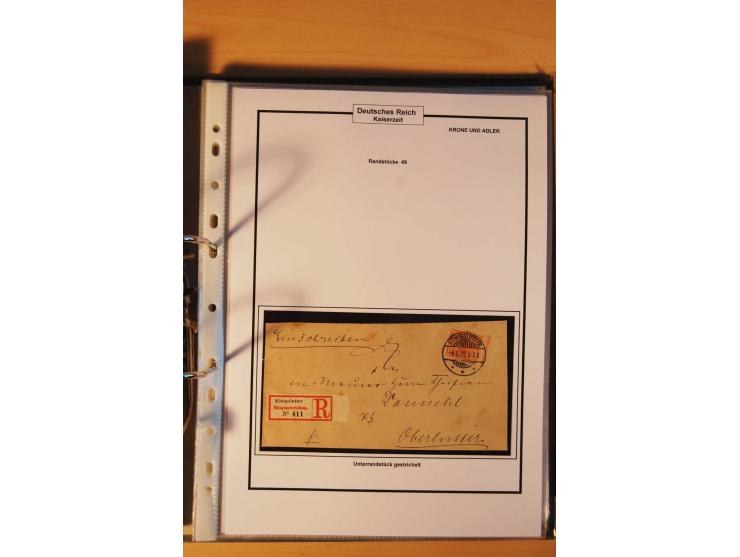 1889/1900, Krone/Adler: große gestempelte Spezialsammlung auf selbstgestalteten Blättern, dabei alle Farben kpl., vielfach me
