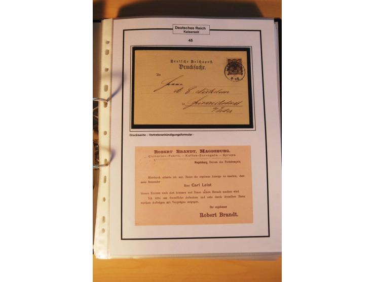 1889/1900, Krone/Adler: große gestempelte Spezialsammlung auf selbstgestalteten Blättern, dabei alle Farben kpl., vielfach me