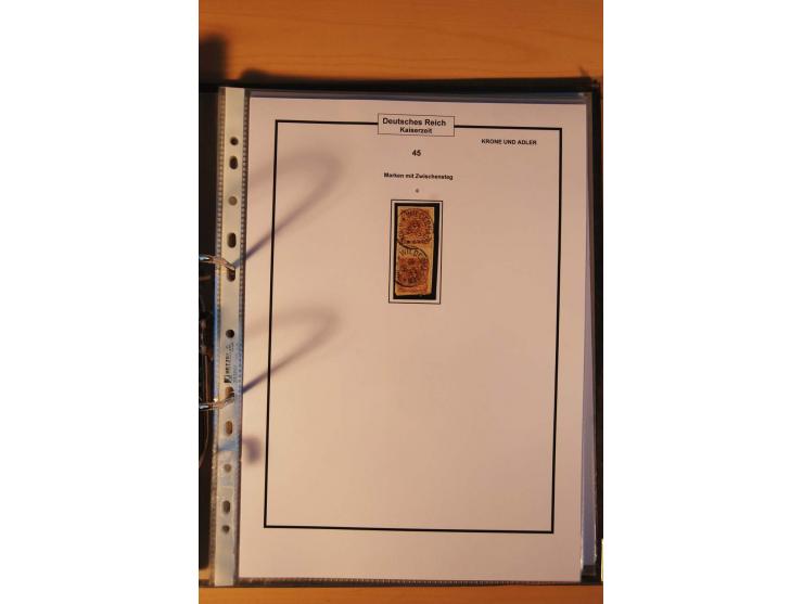1889/1900, Krone/Adler: große gestempelte Spezialsammlung auf selbstgestalteten Blättern, dabei alle Farben kpl., vielfach me
