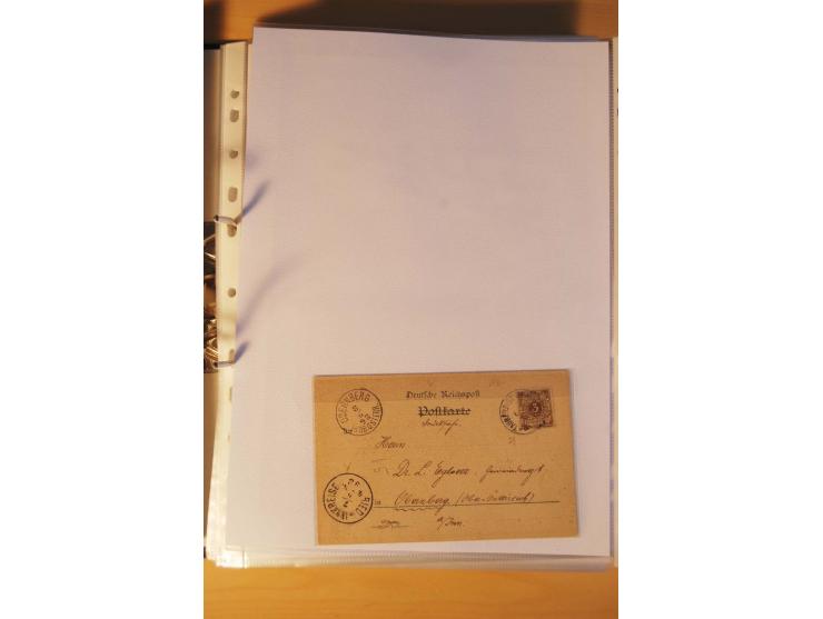 1889/1900, Krone/Adler: große gestempelte Spezialsammlung auf selbstgestalteten Blättern, dabei alle Farben kpl., vielfach me