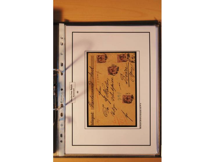 1889/1900, Krone/Adler: große gestempelte Spezialsammlung auf selbstgestalteten Blättern, dabei alle Farben kpl., vielfach me