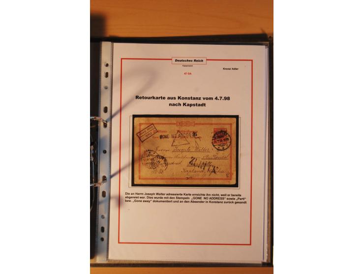 1889/1900, Krone/Adler: große gestempelte Spezialsammlung auf selbstgestalteten Blättern, dabei alle Farben kpl., vielfach me
