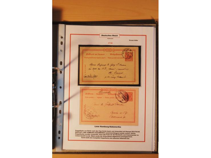 1889/1900, Krone/Adler: große gestempelte Spezialsammlung auf selbstgestalteten Blättern, dabei alle Farben kpl., vielfach me