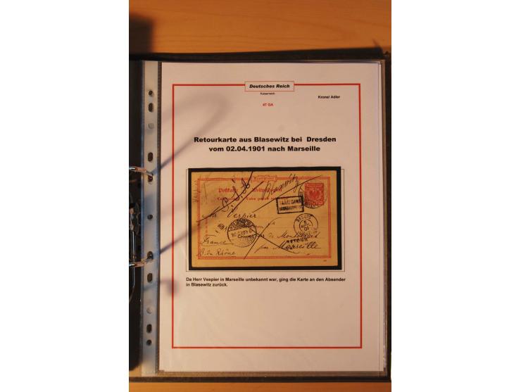 1889/1900, Krone/Adler: große gestempelte Spezialsammlung auf selbstgestalteten Blättern, dabei alle Farben kpl., vielfach me