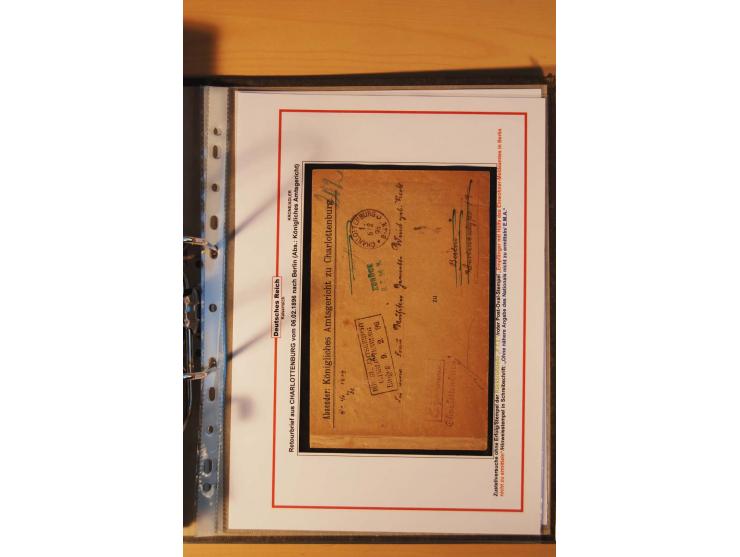 1889/1900, Krone/Adler: große gestempelte Spezialsammlung auf selbstgestalteten Blättern, dabei alle Farben kpl., vielfach me
