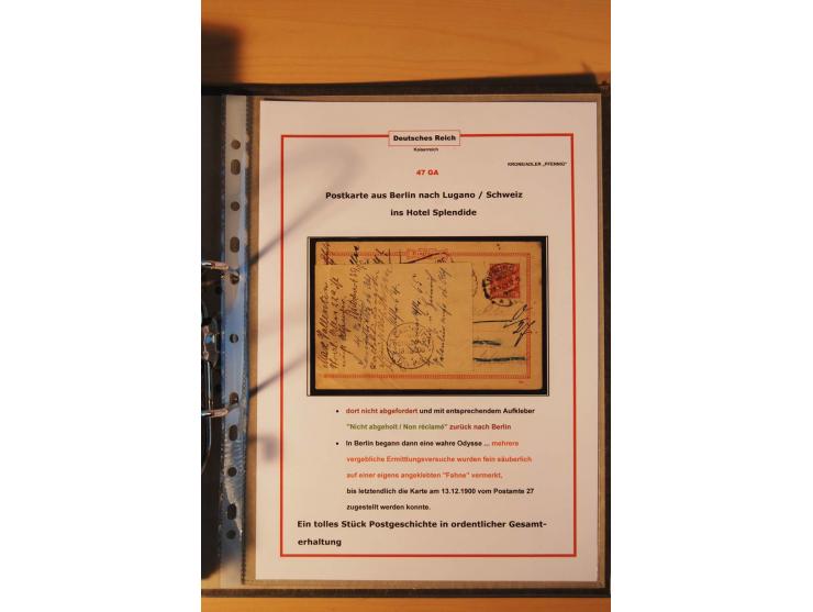 1889/1900, Krone/Adler: große gestempelte Spezialsammlung auf selbstgestalteten Blättern, dabei alle Farben kpl., vielfach me