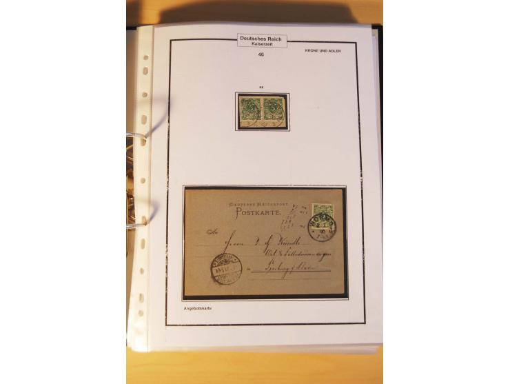 1889/1900, Krone/Adler: große gestempelte Spezialsammlung auf selbstgestalteten Blättern, dabei alle Farben kpl., vielfach me