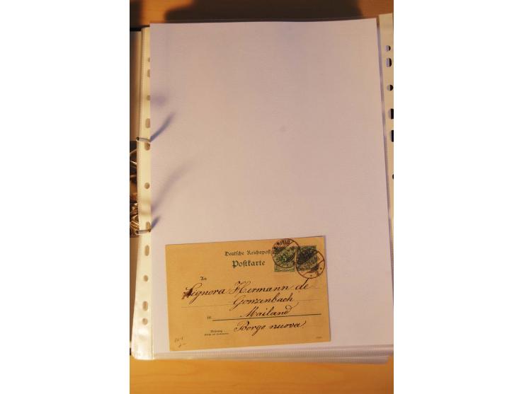 1889/1900, Krone/Adler: große gestempelte Spezialsammlung auf selbstgestalteten Blättern, dabei alle Farben kpl., vielfach me