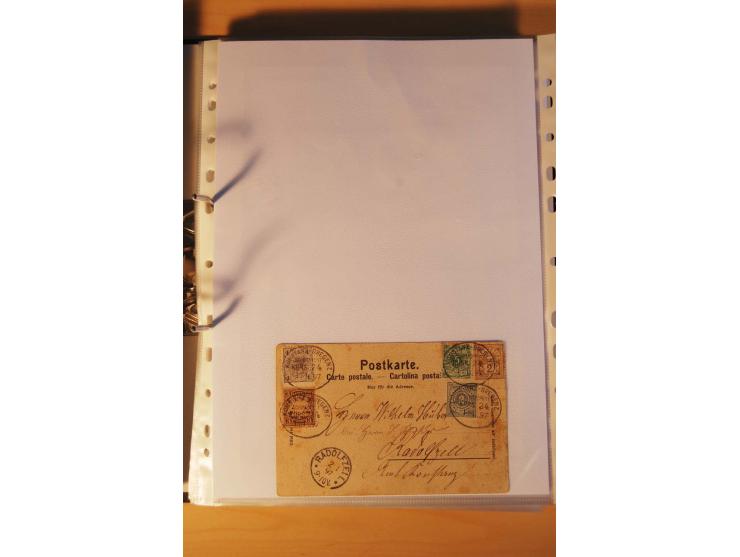 1889/1900, Krone/Adler: große gestempelte Spezialsammlung auf selbstgestalteten Blättern, dabei alle Farben kpl., vielfach me