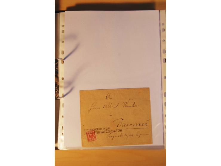 1889/1900, Krone/Adler: große gestempelte Spezialsammlung auf selbstgestalteten Blättern, dabei alle Farben kpl., vielfach me
