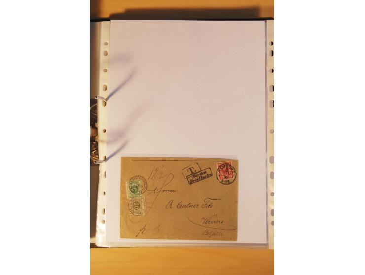 1889/1900, Krone/Adler: große gestempelte Spezialsammlung auf selbstgestalteten Blättern, dabei alle Farben kpl., vielfach me
