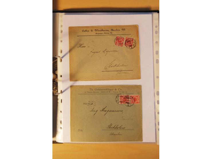 1889/1900, Krone/Adler: große gestempelte Spezialsammlung auf selbstgestalteten Blättern, dabei alle Farben kpl., vielfach me