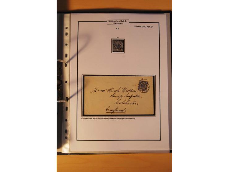 1889/1900, Krone/Adler: große gestempelte Spezialsammlung auf selbstgestalteten Blättern, dabei alle Farben kpl., vielfach me