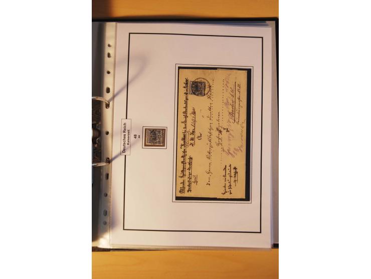1889/1900, Krone/Adler: große gestempelte Spezialsammlung auf selbstgestalteten Blättern, dabei alle Farben kpl., vielfach me
