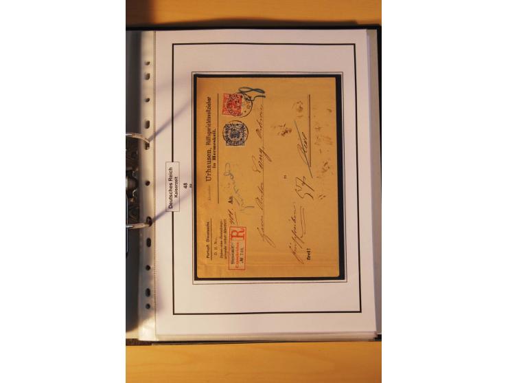 1889/1900, Krone/Adler: große gestempelte Spezialsammlung auf selbstgestalteten Blättern, dabei alle Farben kpl., vielfach me