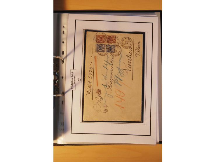 1889/1900, Krone/Adler: große gestempelte Spezialsammlung auf selbstgestalteten Blättern, dabei alle Farben kpl., vielfach me