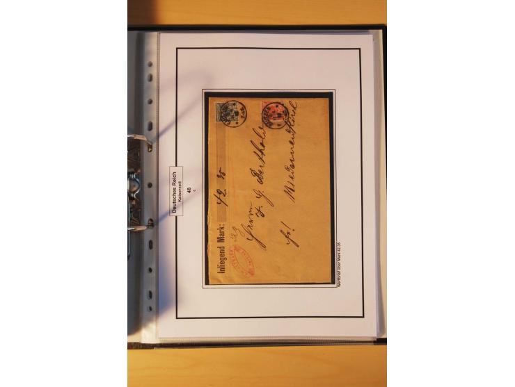 1889/1900, Krone/Adler: große gestempelte Spezialsammlung auf selbstgestalteten Blättern, dabei alle Farben kpl., vielfach me