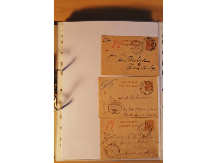 1889/1900, Krone/Adler: große gestempelte Spezialsammlung auf selbstgestalteten Blättern, dabei alle Farben kpl., vielfach me