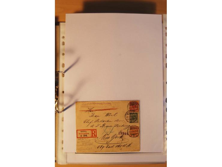 1889/1900, Krone/Adler: große gestempelte Spezialsammlung auf selbstgestalteten Blättern, dabei alle Farben kpl., vielfach me