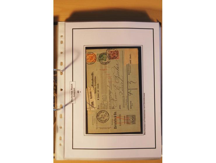 1889/1900, Krone/Adler: große gestempelte Spezialsammlung auf selbstgestalteten Blättern, dabei alle Farben kpl., vielfach me