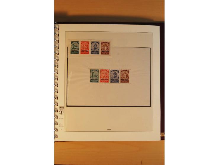1923/45, postfrische kpl. Sammlung incl. Dienst, nur wenige Werte ungebraucht oder mit kleinen Gummimängeln,etliche sign. und