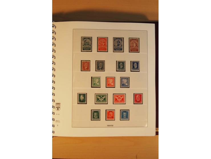 1923/45, postfrische kpl. Sammlung incl. Dienst, nur wenige Werte ungebraucht oder mit kleinen Gummimängeln,etliche sign. und