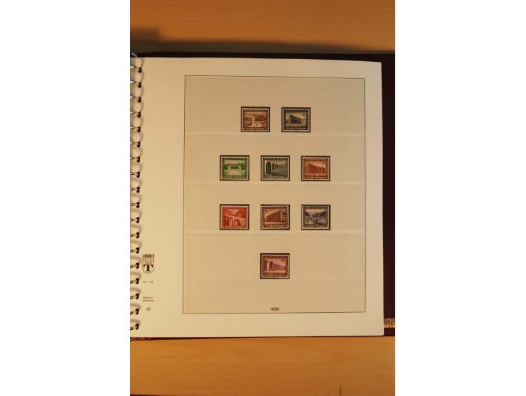 1923/45, postfrische kpl. Sammlung incl. Dienst, nur wenige Werte ungebraucht oder mit kleinen Gummimängeln,etliche sign. und
