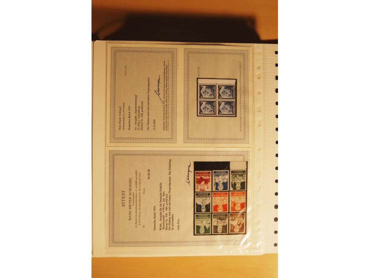 1933/45, postfrische kpl. bis weit überkpl. Sammlung mit Einheiten, Rand- und Eckrandstücken, HAN, Besonderheiten, Abarten, P