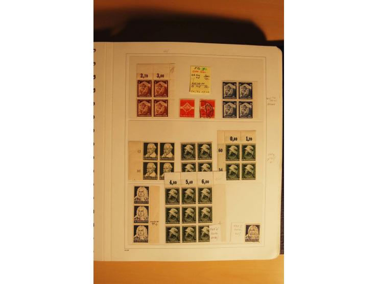 1933/45, postfrische kpl. bis weit überkpl. Sammlung mit Einheiten, Rand- und Eckrandstücken, HAN, Besonderheiten, Abarten, P