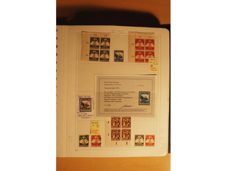1933/45, postfrische kpl. bis weit überkpl. Sammlung mit Einheiten, Rand- und Eckrandstücken, HAN, Besonderheiten, Abarten, P