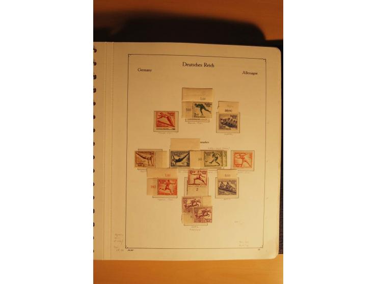 1933/45, postfrische kpl. bis weit überkpl. Sammlung mit Einheiten, Rand- und Eckrandstücken, HAN, Besonderheiten, Abarten, P