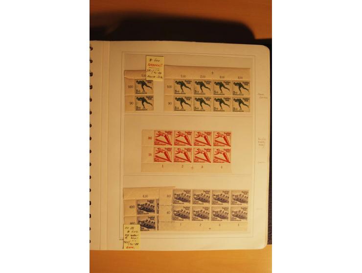 1933/45, postfrische kpl. bis weit überkpl. Sammlung mit Einheiten, Rand- und Eckrandstücken, HAN, Besonderheiten, Abarten, P