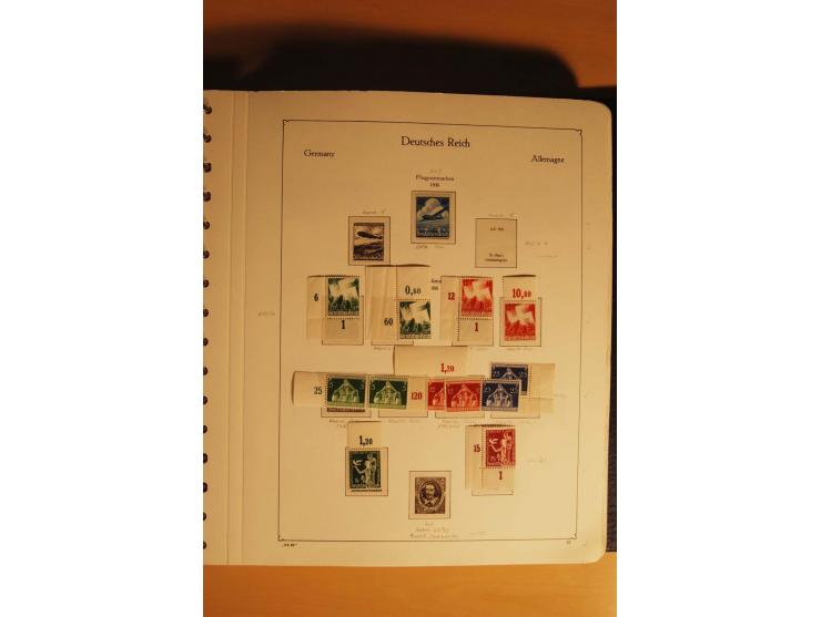 1933/45, postfrische kpl. bis weit überkpl. Sammlung mit Einheiten, Rand- und Eckrandstücken, HAN, Besonderheiten, Abarten, P