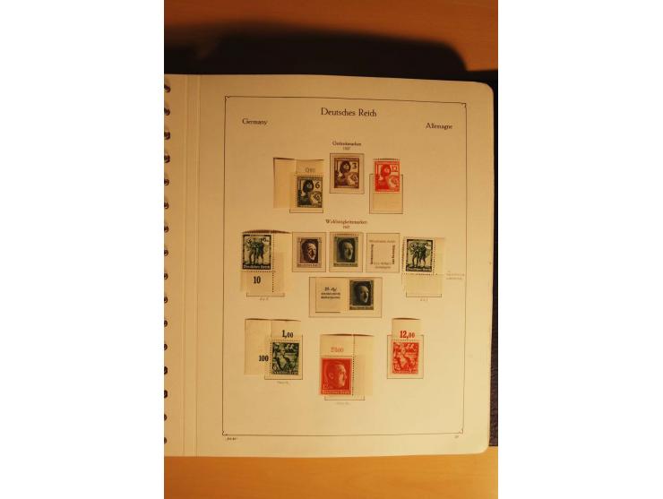 1933/45, postfrische kpl. bis weit überkpl. Sammlung mit Einheiten, Rand- und Eckrandstücken, HAN, Besonderheiten, Abarten, P