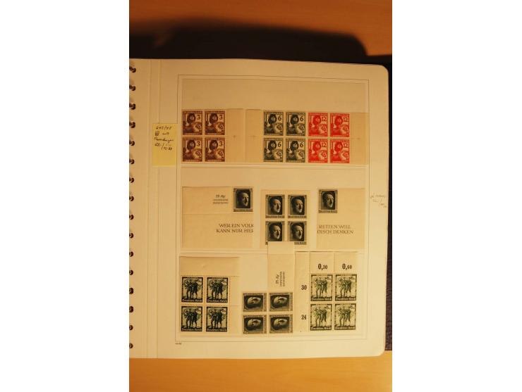 1933/45, postfrische kpl. bis weit überkpl. Sammlung mit Einheiten, Rand- und Eckrandstücken, HAN, Besonderheiten, Abarten, P
