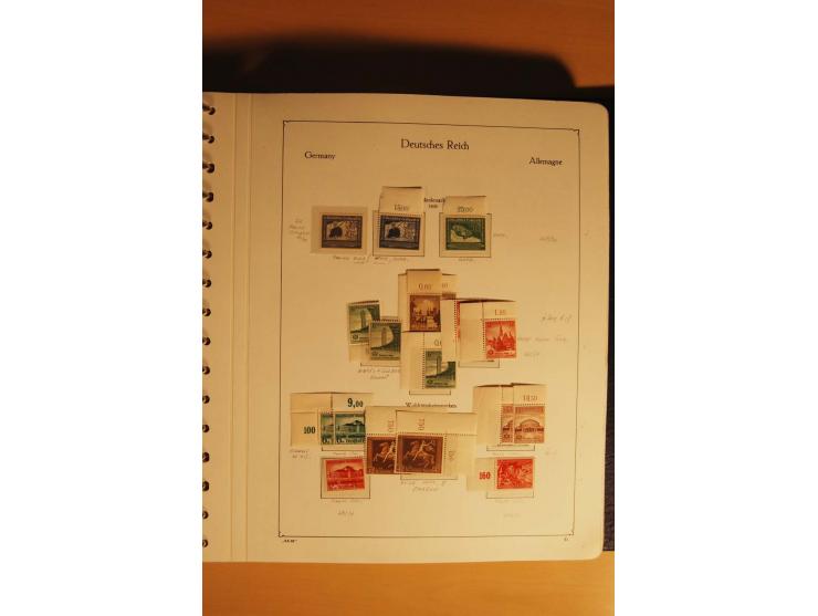 1933/45, postfrische kpl. bis weit überkpl. Sammlung mit Einheiten, Rand- und Eckrandstücken, HAN, Besonderheiten, Abarten, P