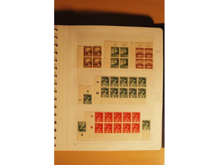 1933/45, postfrische kpl. bis weit überkpl. Sammlung mit Einheiten, Rand- und Eckrandstücken, HAN, Besonderheiten, Abarten, P