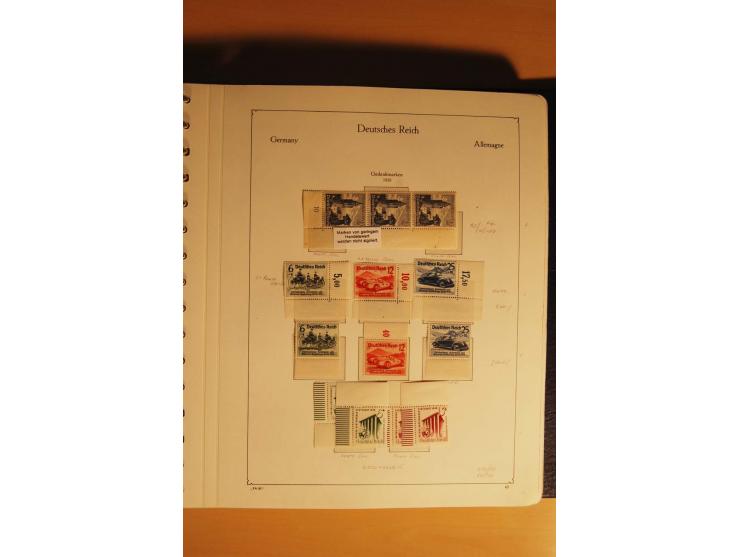 1933/45, postfrische kpl. bis weit überkpl. Sammlung mit Einheiten, Rand- und Eckrandstücken, HAN, Besonderheiten, Abarten, P