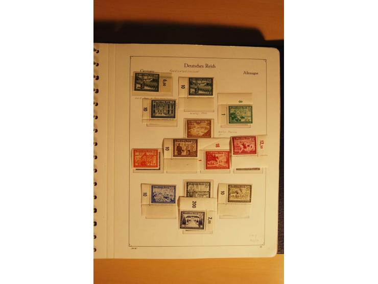 1933/45, postfrische kpl. bis weit überkpl. Sammlung mit Einheiten, Rand- und Eckrandstücken, HAN, Besonderheiten, Abarten, P