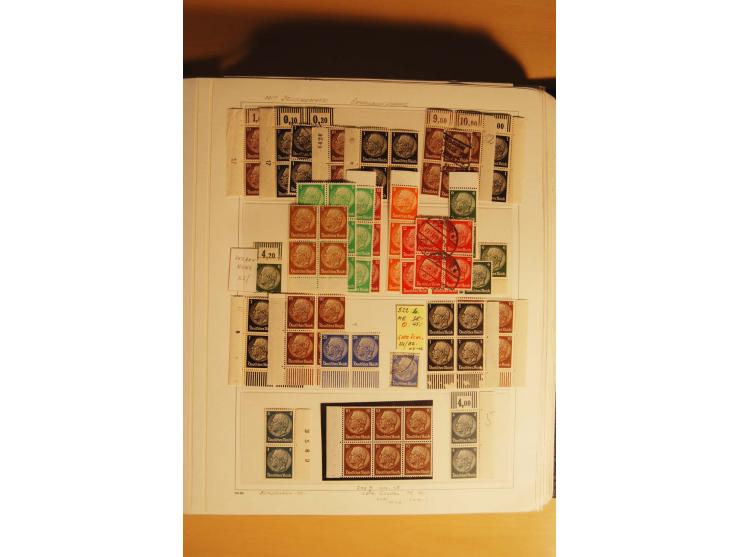1933/45, postfrische kpl. bis weit überkpl. Sammlung mit Einheiten, Rand- und Eckrandstücken, HAN, Besonderheiten, Abarten, P